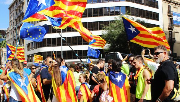 バルセロナ、デモ（９月１４日） - Sputnik 日本