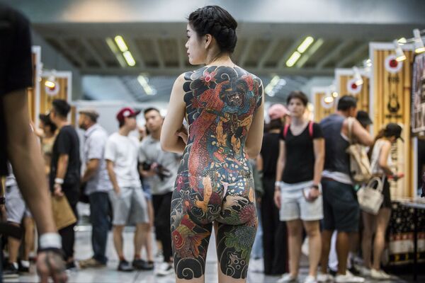 中国の香港で行われた国際タトゥー会議の参加者 - Sputnik 日本