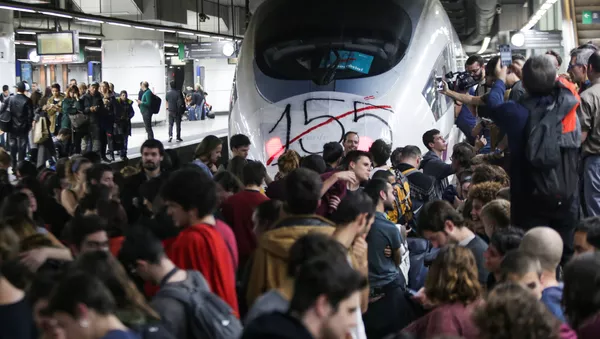 カタルーニャ州で大規模抗議　道路や線路封鎖【写真・動画】 - Sputnik 日本