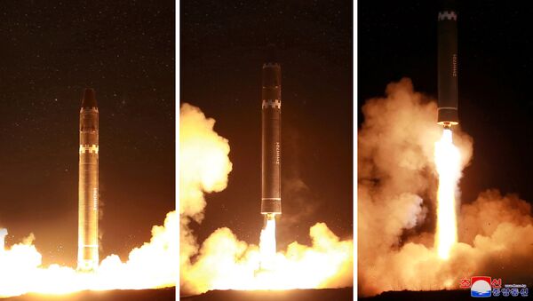 北朝鮮がミサイル『火星１５』発射の映像を公開 - Sputnik 日本