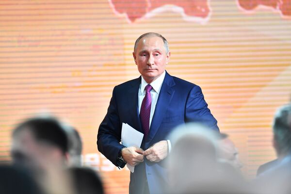 年次大型記者会見後のプーチン・ロシア大統領 - Sputnik 日本