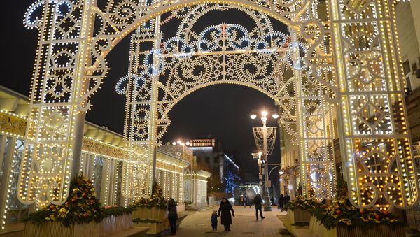 Новогодняя иллюминация в Москве - Sputnik 日本