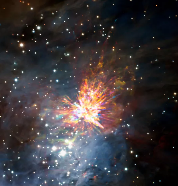 星々の巨大な揺り籠、オリオン大星雲で衝突する、新たに誕生した2つの星 星々の巨大な揺り籠、オリオン大星雲で衝突する、新たに誕生した2つの星 - Sputnik 日本