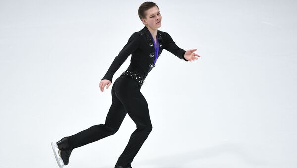 Михаил Коляда выступает в произвольной программе мужского одиночного катания на чемпионате России по фигурному катанию в Санкт-Петербурге - Sputnik 日本
