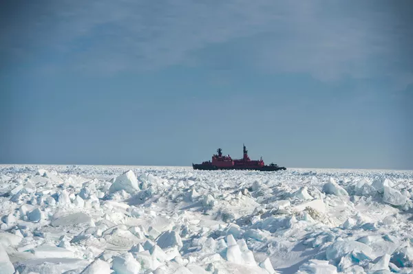 北極探検のためカラ海を航行するロシアの原子力砕氷船(2015年6月) 北極探検のためカラ海を航行するロシアの原子力砕氷船(2015年6月) - Sputnik 日本