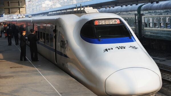 Скоростной поезд в китайском городе Хэфэй - Sputnik 日本