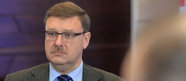 Председатель комитета Совета Федерации РФ по международным делам Константин Косачев  на заседании в Москве Председатель комитета Совета Федерации РФ по международным делам Константин Косачев  на заседании в Москве - Sputnik 日本