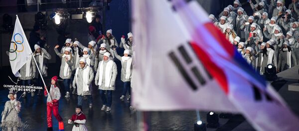 ロシア選手、五輪旗の下で平昌五輪の開会式出席 ロシア選手、五輪旗の下で平昌五輪の開会式出席 - Sputnik 日本