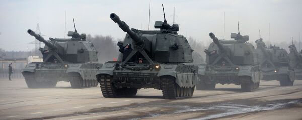 Самоходная гаубица Коалиция-СВ механизированной колонны Московского гарнизона - Sputnik 日本
