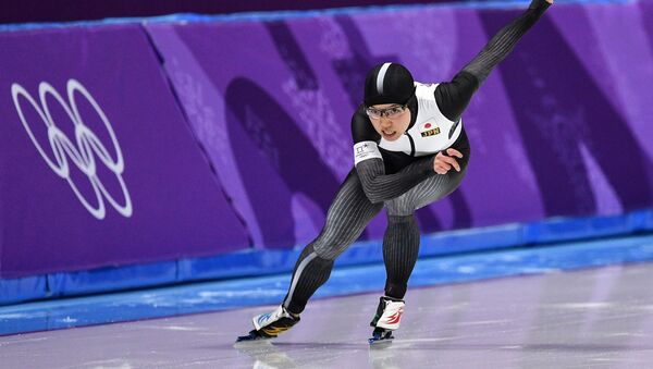 Нао Кодайра на дистанции 500 метров в соревнованиях по конькобежному спорту среди женщин на XXIII зимних Олимпийских играх - Sputnik 日本