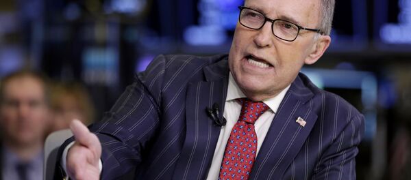 Larry Kudlow, a longtime fixture on the CNBC business news network who previously served in the Reagan administration, is interviewed on the floor of the New York Stock Exchange, Wednesday, March 14, 2018. - Sputnik 日本