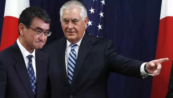 河野外相とティラーソン国務長官（アーカイブ） - Sputnik 日本