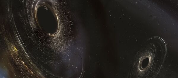 Художественное изображение черных дыр в 3 миллиардах световых лет от Земли Художественное изображение черных дыр в 3 миллиардах световых лет от Земли - Sputnik 日本