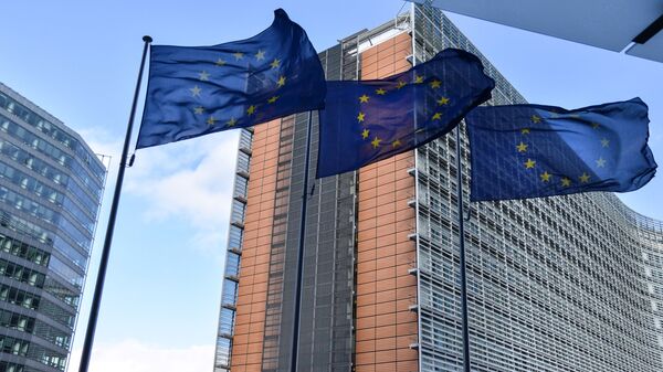 EU国旗（ブリュッセル） - Sputnik 日本