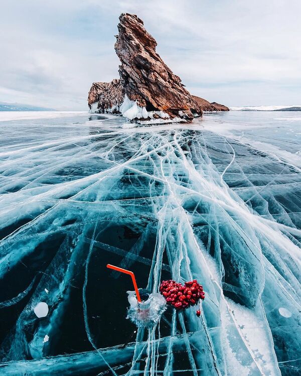 凍結したバイカル湖の景色 - Sputnik 日本