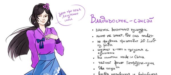 Рисунок Владивостока из серии изображений антропоморфных городов екатеринбургской художницы Makoyana Рисунок Владивостока из серии изображений антропоморфных городов екатеринбургской художницы Makoyana - Sputnik 日本