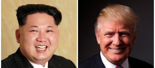 Kim Jong-un et Donald Trump - Sputnik 日本