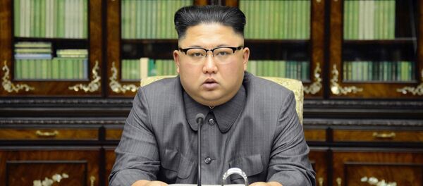 North Korean leader Kim Jong Un delivers a statement in response to U.S. President Donald Trump's speech to the United Nations, in Pyongyang, North Korea North Korean leader Kim Jong Un delivers a statement in response to U.S. President Donald Trump's speech to the United Nations, in Pyongyang, North Korea - Sputnik 日本