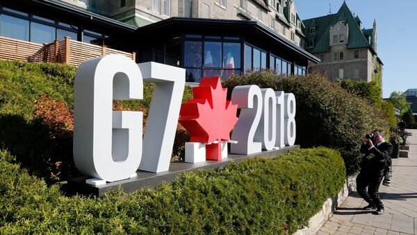 Logo de la reunión del G7 en Canadá - Sputnik 日本