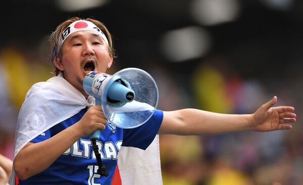 試合中の日本代表のファン - Sputnik 日本