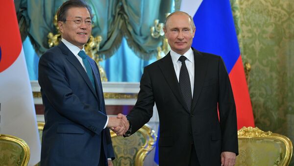 韓国の文在寅（ムン・ジェイン）大統領とプーチン大統領 - Sputnik 日本