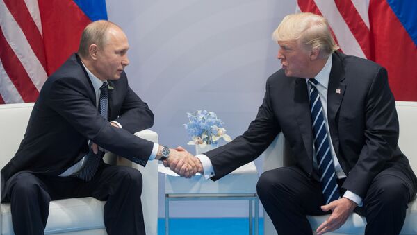 Treffen der Präsidenten Russlands und der USA, Wladimir Putin und Donald Trump (Archivbild) - Sputnik 日本
