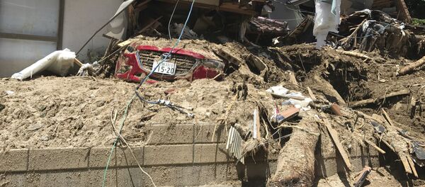 土砂に埋もれた自動車 土砂に埋もれた自動車 - Sputnik 日本