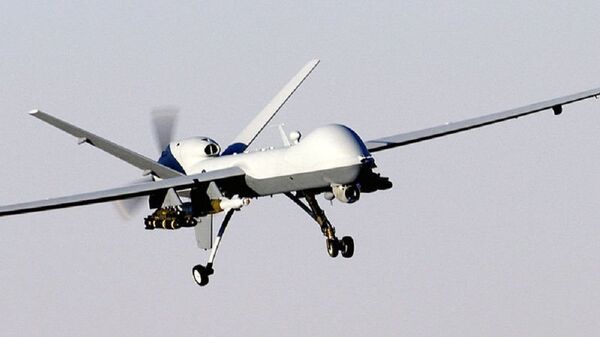 US MQ-9 Reaper drone in flight - Sputnik 日本