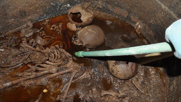 ネット上で、謎の黒い石棺に入っていた液体を飲む許可が求められる - Sputnik 日本