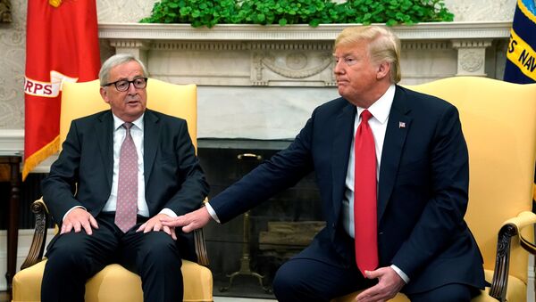 Trump meets with European Commission President Juncker at the White House in Washington - Sputnik 日本