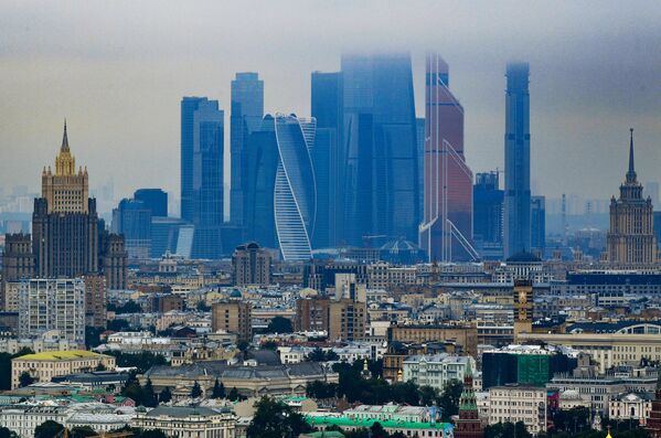 モスクワのビジネス街。モスクワ・シティにそびえる高層ビル群 - Sputnik 日本