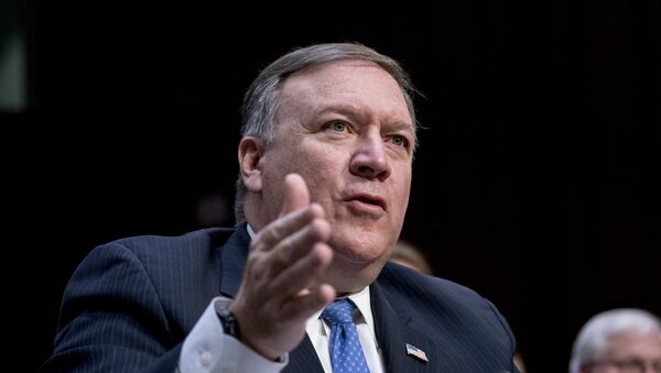 CIA Director Mike Pompeo speaks at a Senate Select Committee on Intelligence hearing on worldwide threats, Tuesday, Feb. 13, 2018, in Washington. - Sputnik 日本