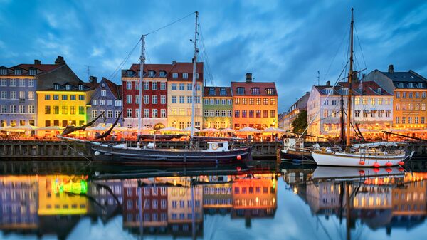 Вид на вечерний Копенгагена, Дания - Sputnik 日本