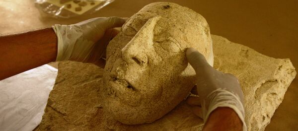 古代マヤ王の顔をかたどったユニークな仮面 古代マヤ王の顔をかたどったユニークな仮面 - Sputnik 日本