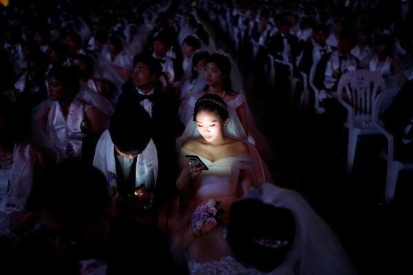 韓国の加平郡で挙行された大規模な集団結婚式 - Sputnik 日本