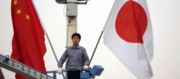 日本国旗と中国国旗 日本国旗と中国国旗 - Sputnik 日本