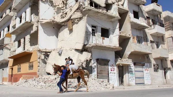 Niños en la ciudad siria de Idlib - Sputnik 日本