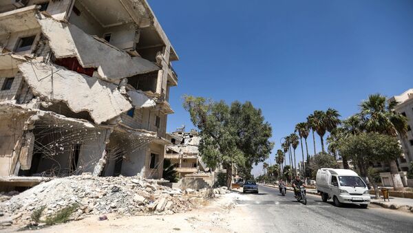 Разрушенные здания в городе Идлиб, Сирия - Sputnik 日本