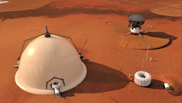 Художественное изображение колонии на Марсе - Sputnik 日本