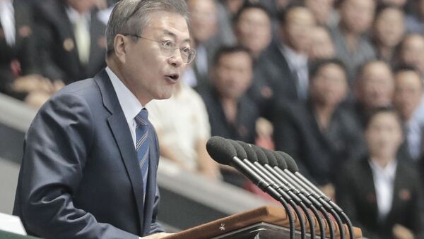 文大統領、北朝鮮の大衆を前に演説 - Sputnik 日本