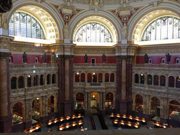 メインの読書室の大きさと美しさが感動を呼ぶ　アメリカ議会図書館 - Sputnik 日本