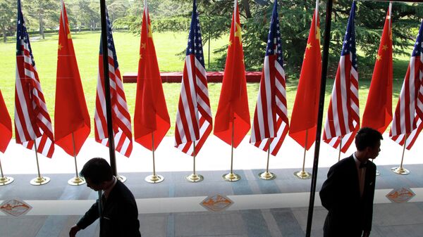 中国の旗と米国の旗（アーカイブ写真） - Sputnik 日本
