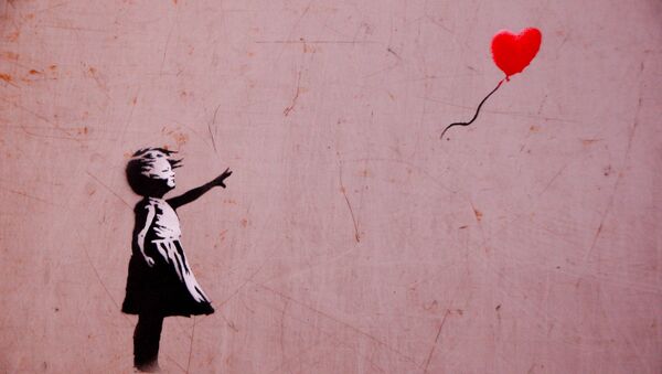 'Niña con balón', la obra de Banksy (Archivo) - Sputnik 日本