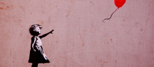 'Niña con balón', la obra de Banksy (Archivo) - Sputnik 日本