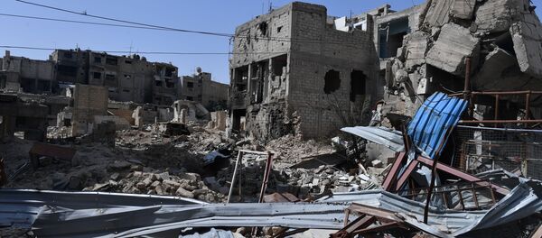 Пригород Дамаска Дума после освобождения от боевиков Пригород Дамаска Дума после освобождения от боевиков - Sputnik 日本