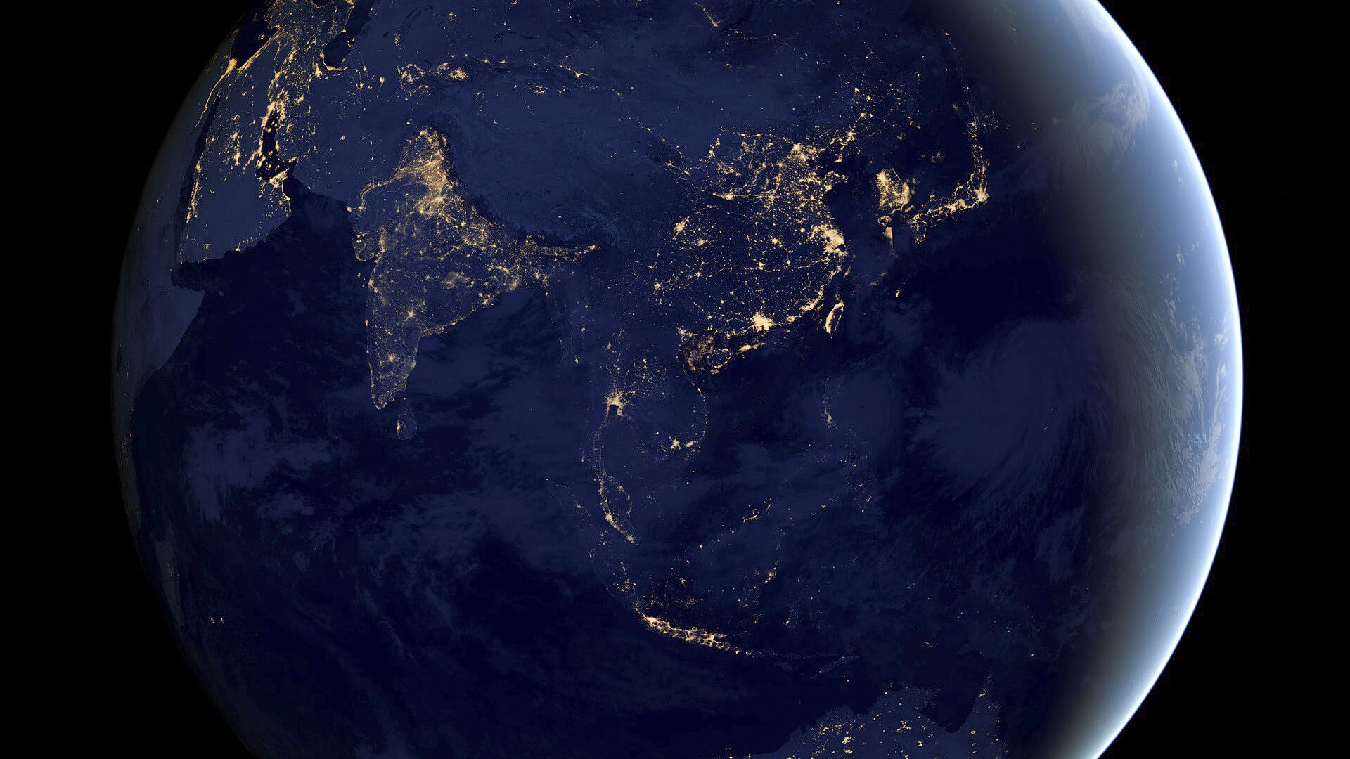 Азиатская часть Земли, снятая ночью из космоса - Sputnik 日本, 1920, 21.03.2022