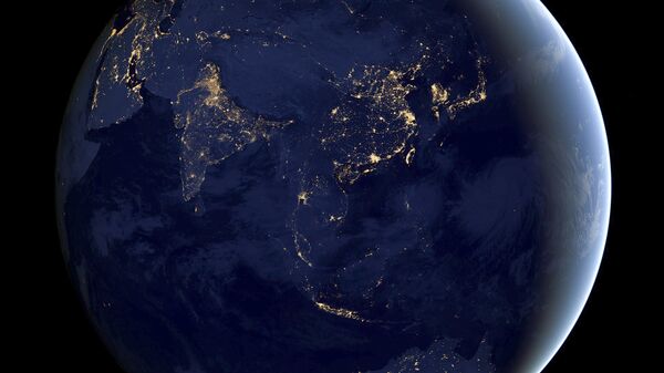 Азиатская часть Земли, снятая ночью из космоса - Sputnik 日本