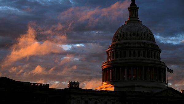 Купол здания Конгресса США во время заката - Sputnik 日本