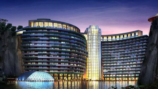 Китайский подземный отель InterContinental Shanghai Wonderland, расположенный в горах Шэшань - Sputnik 日本