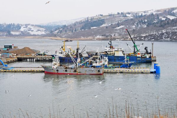 クラボバヤ湾の埠頭の漁船 - Sputnik 日本